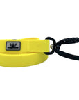 SwaggerPaws waterproof dog lead with auto-lock carabiner, lemon yellow